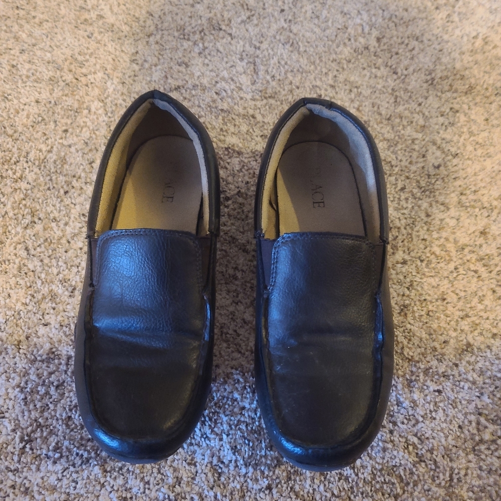 Children's Place brown boys slip on dress shoes